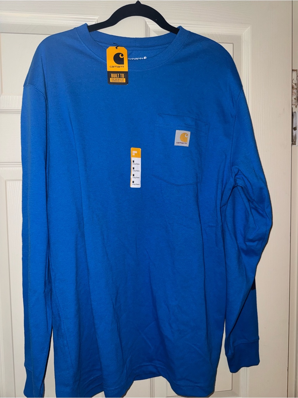 Carhartt Bright Blue Long Sleeve Pocket Shirt Texas